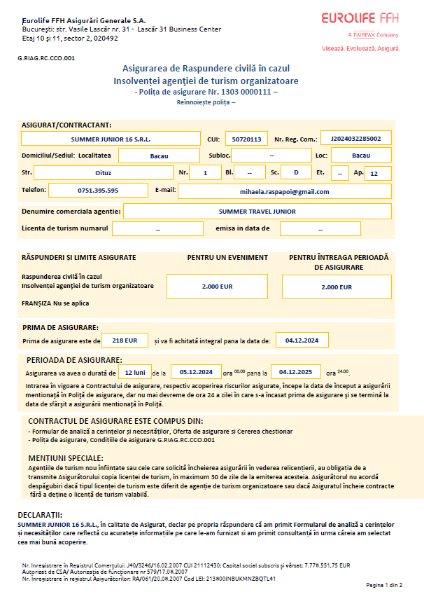 Asigurare de Insolvență